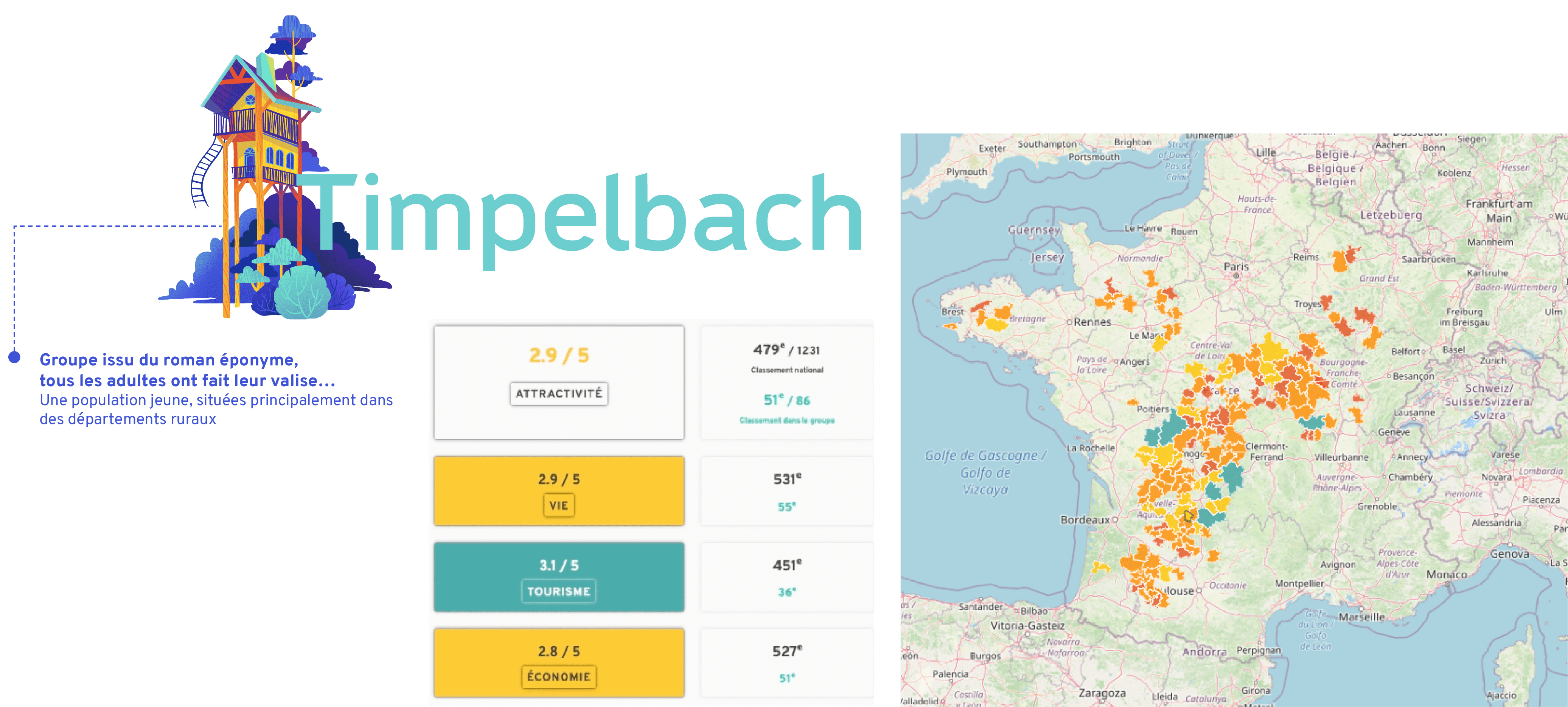 Carte d'identité d'une intercommunalité avec l'outils Le Cadran